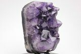 Dark Purple Amethyst Cluster With Stand - Large Points #206902-1